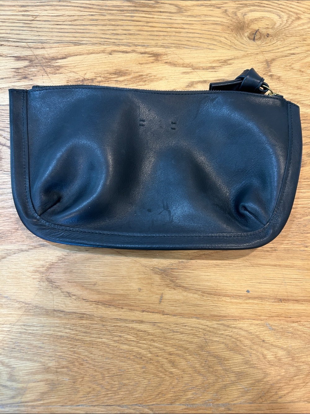 Madewell Black Leather Wristlet Clutch 12X7